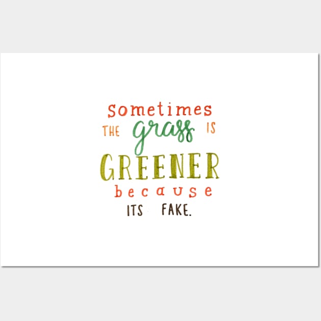 The grass is greener Wall Art by nicolecella98